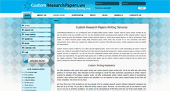 Desktop Screenshot of customresearchpapers.ws