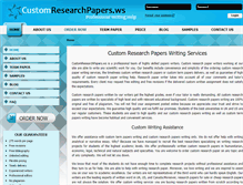 Tablet Screenshot of customresearchpapers.ws